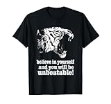 Inspirational Believe in Yourself White Tiger T-Shirt