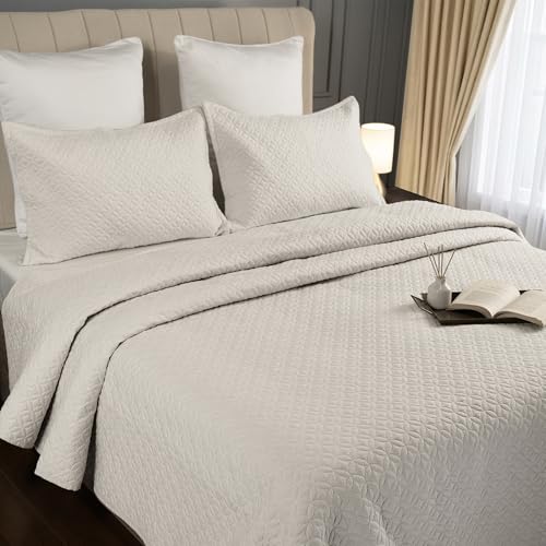 Image of MYTRIDENT Nectarsoft Italian Retreat King Size (228 cm x 274 cm) Bedcover Set, 100% Cotton, Linen