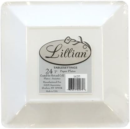 Miniatura 3 de Elegant Metallic Gold Premium - Plato cuadrado de papel para aperitivos, 7 pulgadas (paquete de 24), material resistente, perfecto para ocasiones