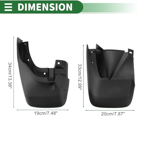 Image of Motoforti Mud Flaps Splash Guards Mud Guards for Honda Pilot 2003-2006 W /Mount Accessories