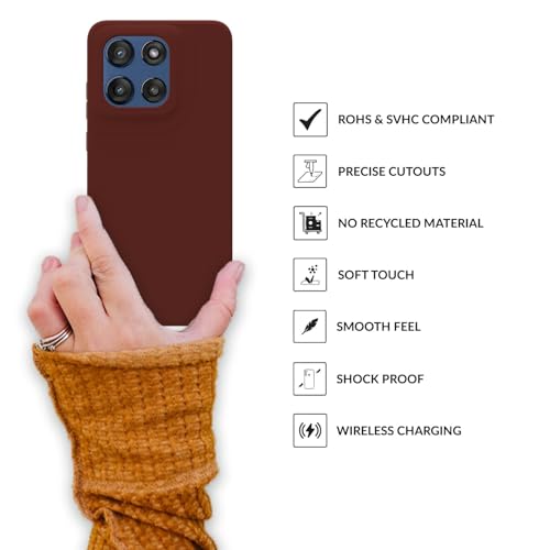 Image of SPRIG Compatible with Moto Edge 60 Stylus Premium SilkTone Back Cover Drop Tested Shock Proof Mobile Case for Men, Women, Boys and Girls with Camera Protection (Dark Brown)