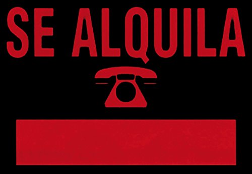 Rotulauto - Cartel Plast Se Alquila Rojo Rotulauto 350X250 Mm