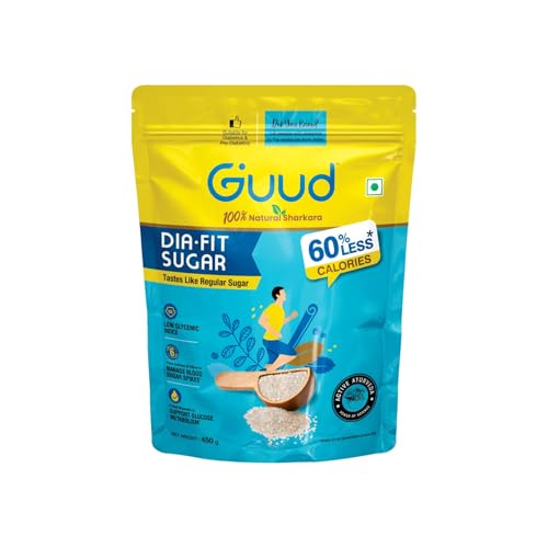 Image of DIA Fit 100% Natural Sugar with Ayurvedic Herbs, 450g X 2 | Low GI, 60% Fewer Calories & 1 Spoon Equals 2 Spoons of Regular Sugar in Sweetness | Supports Diabetes Management