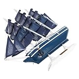 NUOBESTY Holz Segelschiff Modell 24cm Nautische Ornament Dekoration für Schlafzimmer und Arbeitszimmer