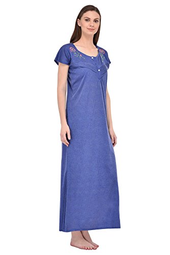 Image of Fabme Women Cotton Floor Length Nursing Nighty
