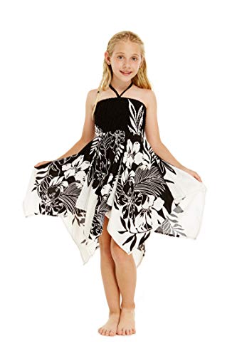 Girl Gypsy Uneven Bottom Hawaiian Luau Dress in Indri