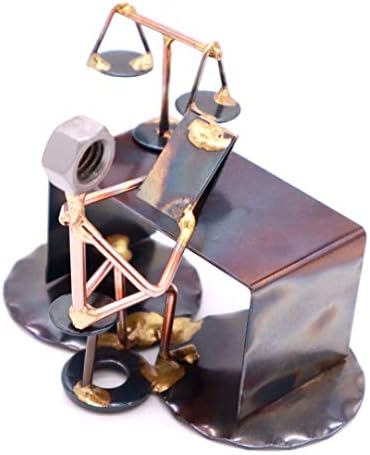 Lawyer - Handmade Metal Figurine - Hand Welded Metal Art - Unique Desk Accessories, Law Office Decor, & Lawyer Gifts - Made in The USA