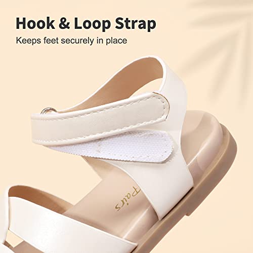 Image of DREAM PAIRS Girls Sandals Open Toe Princess Flat Sandals Strappy Summer Shoes Toddler /Little Kid