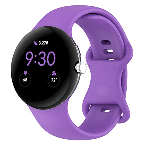 Image of Band Compatible with Google Pixel Watch Soft Silicone Sport Watch Bands Replacement Watch Strap Bracelet for Google Pixel Watch Smartwatch Accessories