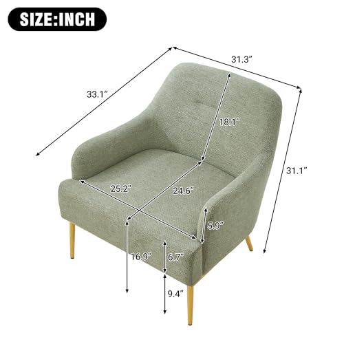 Sillón Plegable Chenille Verde miniatura 2
