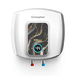 Crompton Solarium Qube IOT 25L Smart Storage Water Heater (Geyser) with Alexa Enabled Control (White), Free installation & connection pipes., Wall Mounting