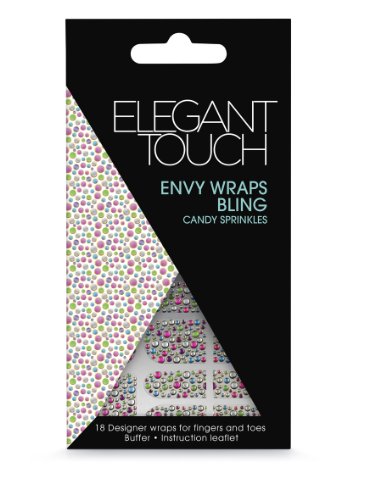 Elegante tocco Nail Envy Wraps Bling, granelli di
