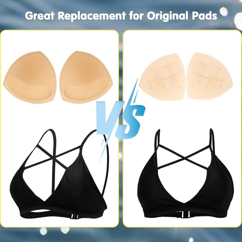 Image of BeaGirl Waterproof Swimsuit Bra Pad Inserts 4 Pairs,Push up Sewn Padded Bathing Suit Insert for Swimsuits Sport Bikini