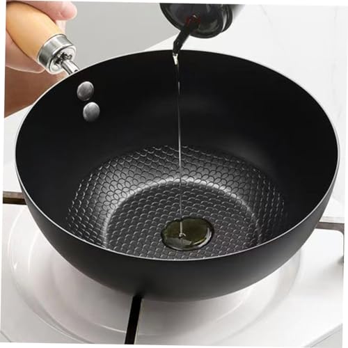Wok Zerodeko de hierro y madera, antiadherente 40 cm miniatura 4