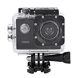 Oumij Sports Action Camera,1080P Mini Camera,2inch LCD Screen,30m Waterproof,140° Wide Angle Lens,Sports DV Camcorder,with Battery (Black)