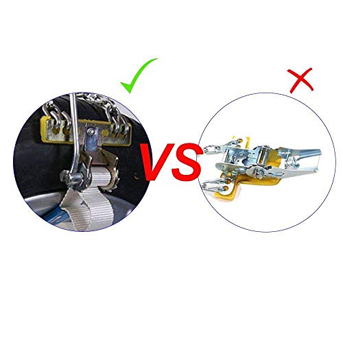 TOTMOX Schneeketten, verstellbare 10 Stück rutschfeste Schneetraktions-Notfall-Auto-Winter-Schnee-Reifenketten, S 165-195 mm