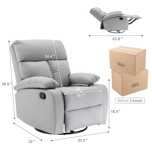 Hzlagm GLIDER+RECLINER ROCKING CHAIR Swivel Rocker Recliner thumb #2