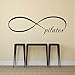 Stickers Muraux Infinity Symbole Vinyle Decal Pilates Infinity Boucle Mur Citation Vinyle Lettrage Autocollant Gym Décoration Murale Diy 57X18 Cm