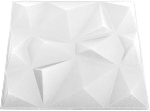 Miniatura 4 de CHARMMA Paneles de pared 3D 24 piezas 19.7"x19.7" Diamante Blanco 64.6 ft-3507
