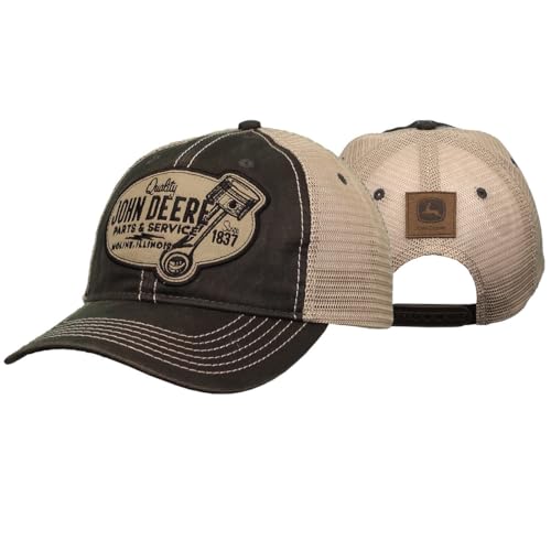 John Deere 6 Panel Cap Chan & Mesh, Unstruct-Oxford-Os