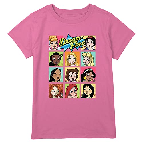 Disney Plus Size Princesses Dream Free Comic Portraits Girls Short Sleeve Tee Shirt