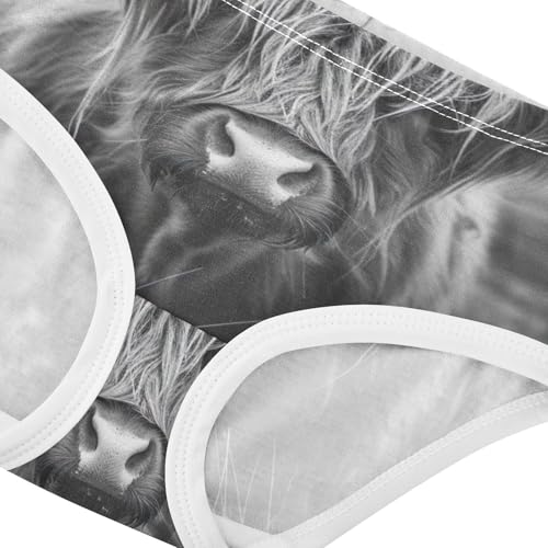 Toddler Panties, Highland Cow Wild Cotton Girls Underwear, 2T–8 Years 5