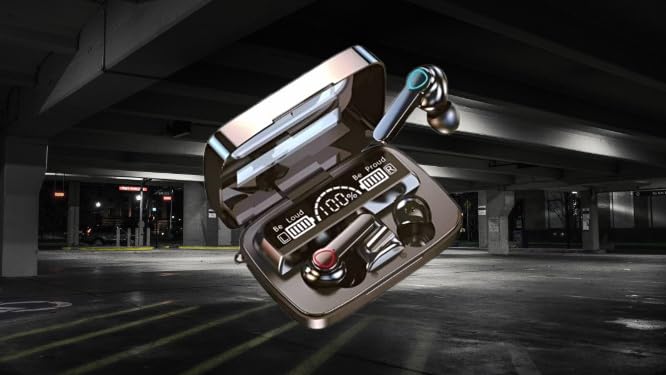 M19 Earbuds True Wireless Bluetooth, in-Ear Earphones with HD LED Display Charging Case, Touch Control-picture-28