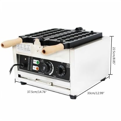 Konfiur 1500W Waffeleisen Waffelgerät, 5 Stück Corn Dog Stiel Waffeleisen Profi Waffeln am Stiel Waffelsticks, Antihaft-Pfanne Ei Waffel Maker mit Timer, 37.5 * 33 * 22.5 cm, Weiß – Bild 5