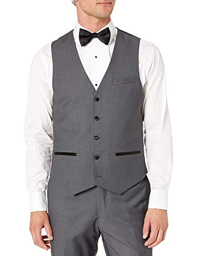 Adam Baker Men's 3-Piece Single Breasted Slim Fit 2-Button Vested Dress Suit Set & Tuxedo Suit Set - Colors3