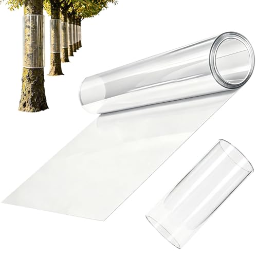 Protector de tronco de árbol transparente e impermeable para proteger la corteza en el patio 2