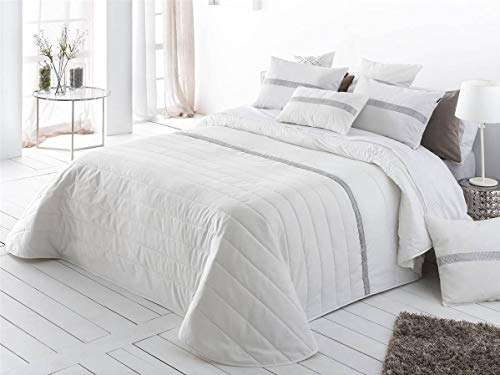Fundeco - Colcha bouti Clara Cama 135 Cm - Color Blanco