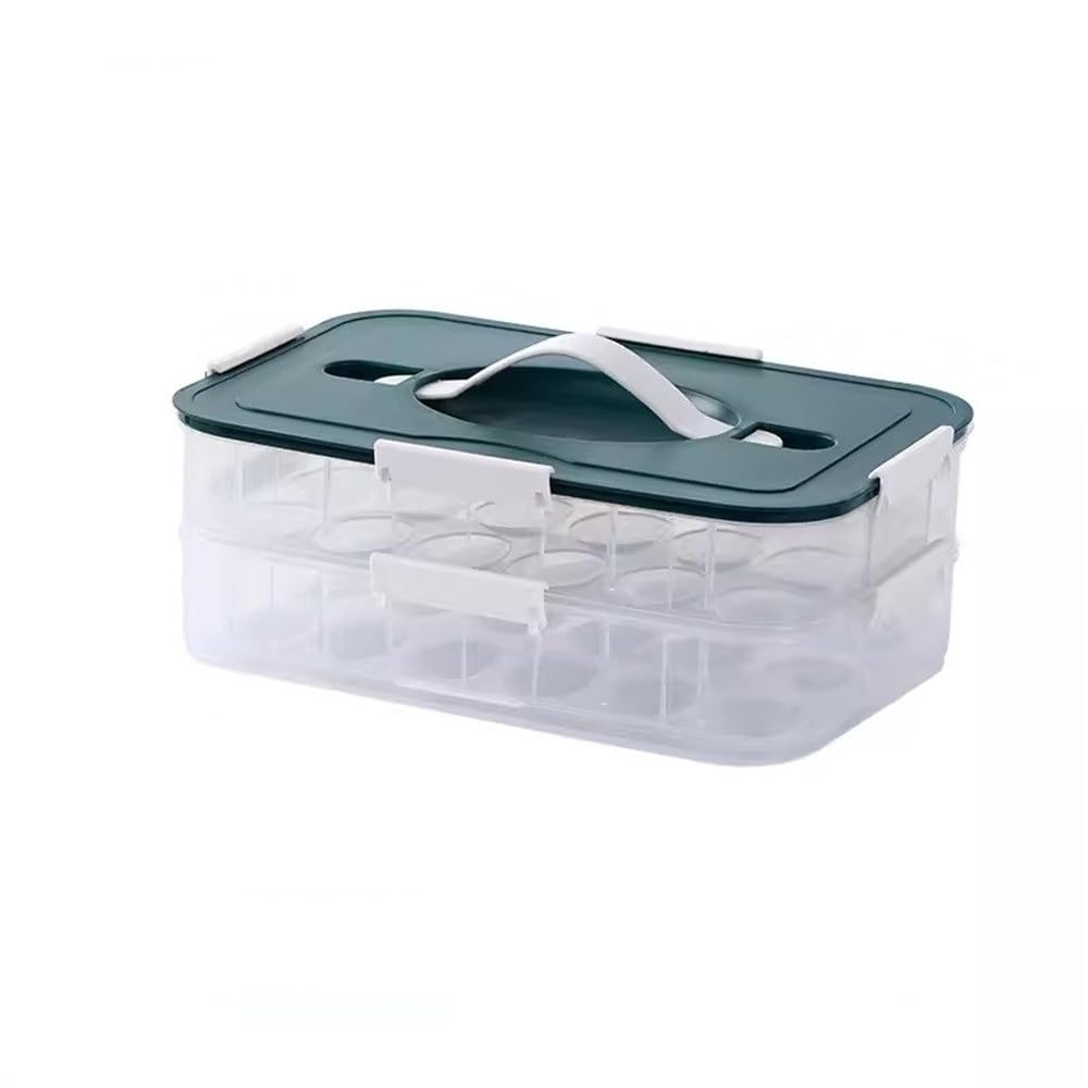 Eierkartons Tragbarer Eier-Organizer aus mehrschichtigem Eierkarton (Color : Green, Size : 12x22x31.5cm)