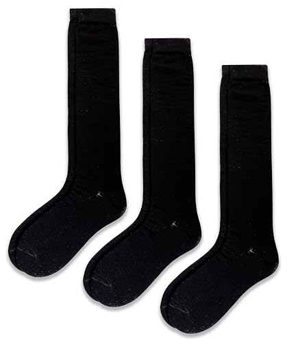 Image of RC. ROYAL CLASS Girls Organic Cotton Solid Soft Knee Length School /Uniform /Formal /Casual Socks for Girls (Pack of 3 Pairs)
