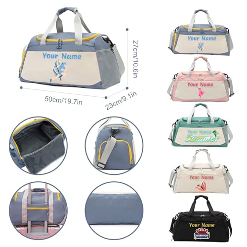 Customized Duffel Bag,Personalized Women's Gym Yoga Bag,Customizable Name Waterproof Gym Bag,Weekend Travel Bag,Adjustable Shoulder Strap Backpack,Gift for Women and men4
