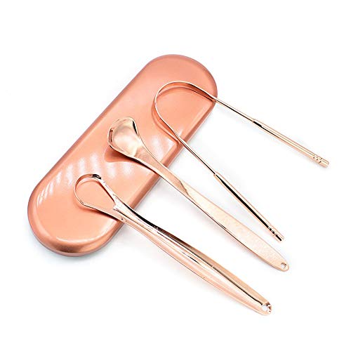 DARKLATER Tongue Scraper for Adults,Metal Tongue Cleaner,Tounge Scraper Cleaner,3 Pack