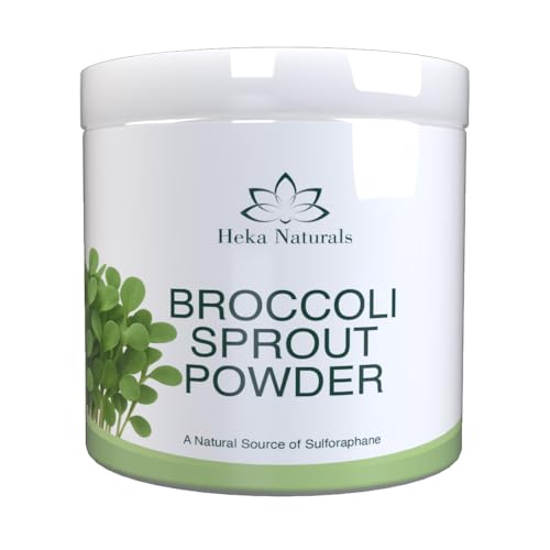 Heka Naturals Polvo de Brotes de Brócoli Orgánico - Superalimento 100% Puro de Semillas Germinadas - Rico en Sulforafano, Vegano, Sin OGM ni Aditivos - 400g