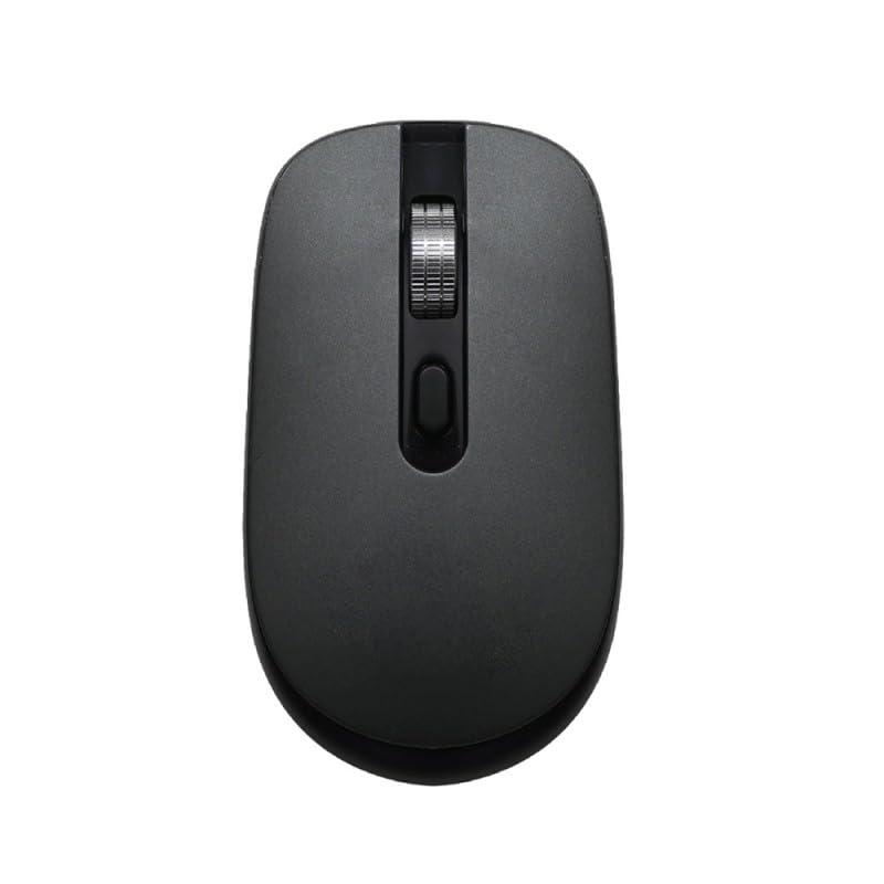 Image of Trands TR-MU8564 Wireless Bluetooth Mouse & 2.4GHz Dual Mode, Rechargeable Mouse 500mAh, Ergonomic Design with Metal Scroll, DPI Adjustable 800 /1200 /1600, Windows, Mac Laptop & PC Compatible (Black)