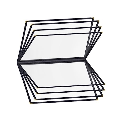 NAMOARLY Menu Folder A4 Size PVC Leatherette Trim for Restaurant Hotel Cafe Menu Protection