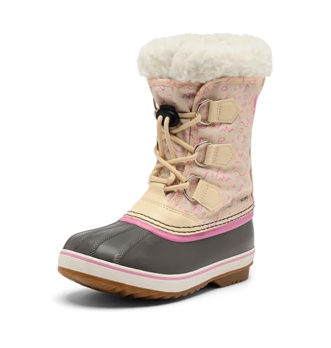 Sorel Yoot Pac Nylon WP, Botas de Nieve Impermeables, Honey White, Orchid, 35 EU