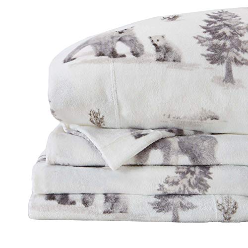 Great Bay Home Great Bay Home Micro Fleece Extra Soft Cozy Velvet Plush Printed Sheet Set. Deluxe Bed Sheets With Deep Pockets. Velvet Luxe Collection (Twin, Polar Bears) #TOP7