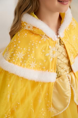 Capa con capucha vellón princesa para niñas 2-4 años miniatura 6
