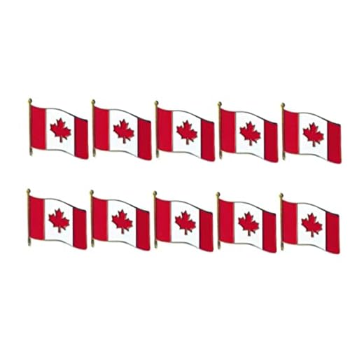 Toyvian 10 Piezas Broche Bandera Canadiense Broche Personalizado Broche De Hierro Bandera De Canadá Broche Bandera Nacional Broche Ropa Broche Barniz Al Horno Broche Pintura Pin