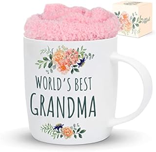 Triple Gifffted Grandma Gifts from Grandkids - Best Grandma Ever Coffee Mug and Socks, Great Gift from Grandson Granddaughter, Grandchildren, Greatest Grandparents Birthday, Christmas, Mothers Day