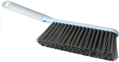 Image of Soft Cleaning Brush Hand Broom for Car /Bed /Couch /Draft /Garden /Furniture /Clothes Bedspread Carpet Cleaning Brush, Hotel Family Trip Easy Use for Showers, Bathtubs,Kitchens Blue (Pack of 1)