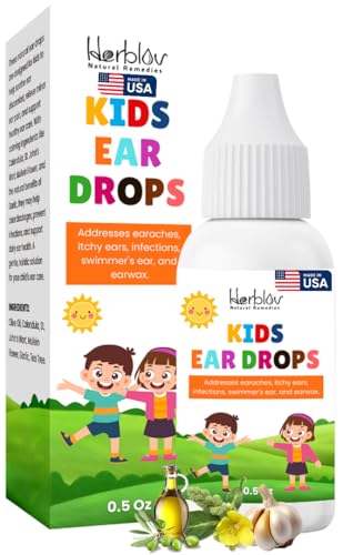 Natural Ear Drops for Kids – Organic Ear Oil Drops for Comfortabl...