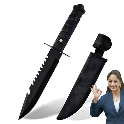 Image of Kitchen Utility Knife with Protective Cover for Kitchen & Home Use | Multipurpose Cutting Knife | Black Color | Set of 1