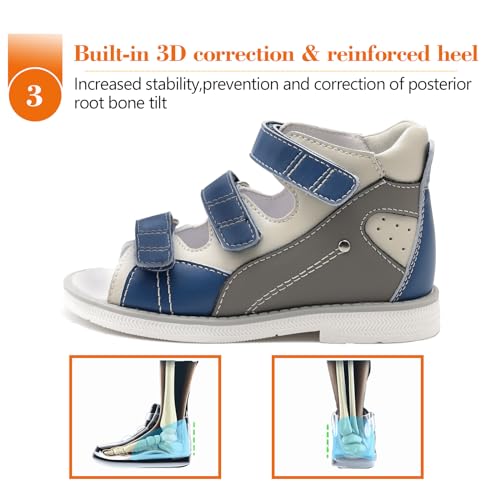 Orthopedic Sandals for Toddler with Arch Support, Kids Low Back Shoes3