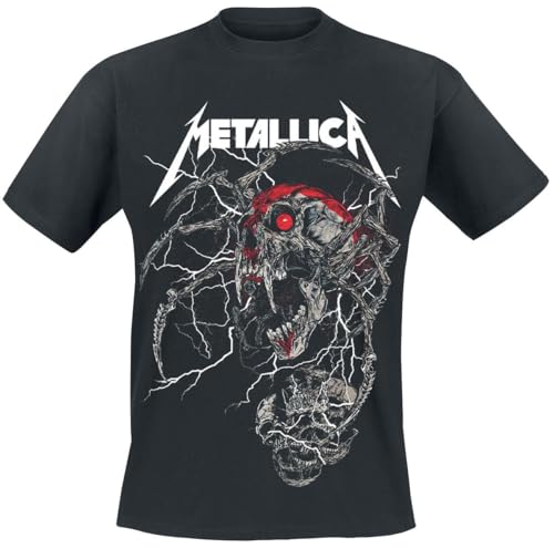 Générique Metallica Spider Dead Homme T-Shirt Manches Courtes Noir XXL 100% Coton Regular/Coupe Standard