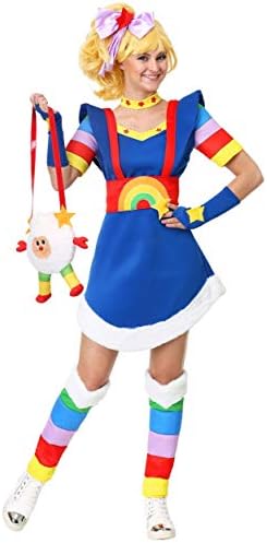 Adult Plus Size Rainbow Brite Costume Women's Rainbow Brite Costume 1X