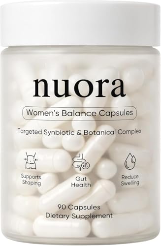 BIWQTY Nuora Gut Health Capsules with Berberine Black Pepper - Gut Supplement for Women Digestive Balance Non-GMO 90 Capsules (1)